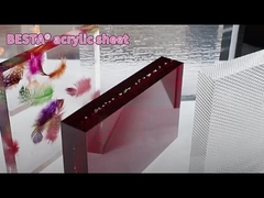 2.8 मिमी-15 मिमी रंगीन ऐक्रेलिक शीट ऑप्टिकल दुकान रोशनी विज्ञापन साइन बोर्ड